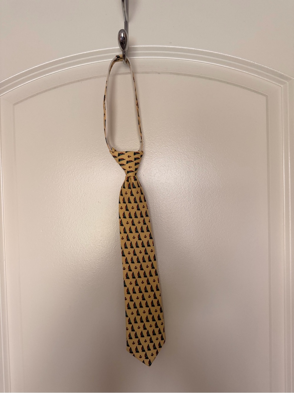 Yellow Novelty Sailboat Pre-Tied Neck Tie